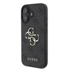 Guess PU 4G Metal Logo Apple iPhone 16 Plus dėklas telefonui pilkos spalvos