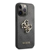 Guess Apple iPhone 13 Pro metalinis logotipo dėklas Pilkas