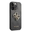 Apple iPhone 14 Pro Guess dėklas 4G Big Metal Logo pilkos spalvos