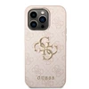 Apple iPhone 14 Pro Guess dėklas 4G Big Metal Logo rožinės spalvos