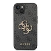Guess PU 4G Metal Logo dėklas skirtas Apple iPhone 14 Plus pilkos spalvos