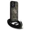 GUESS dėklas skirtas Apple iPhone 16 GUHCP16SP4GMGCRW (CBDY PU 4G Big Logo W/Cord Strap) rudos spalvos