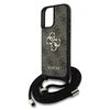 GUESS dėklas skirtas Apple iPhone 16 GUHCP16SP4GMGCRW (CBDY PU 4G Big Logo W/Cord Strap) rudos spalvos