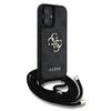 GUESS dėklas skirtas Apple iPhone 16 GUHCP16SP4GMGCRK (CBDY PU 4G Big Logo W/Cord Strap) juodos spalvos