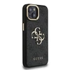 Guess PU 4G Metal Logo Stand Camera Frame dėklas skirtas Apple iPhone 13 juodos spalvos