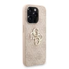 Guess PU 4G Metal Logo Strap dėklas skirtas Apple iPhone 15 Pro Max rožinės spalvos
