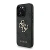 Guess PU 4G Metal Logo Strap dėklas skirtas Apple iPhone 15 Pro Max juodos spalvos