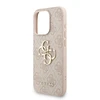 Guess PU 4G Metal Logo Strap dėklas skirtas Apple iPhone 15 Pro Max rožinės spalvos