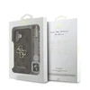 Guess PU 4G Metal Logo Strap dėklas skirtas Apple iPhone 16 rudos spalvos