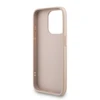 Guess PU 4G Metal Logo Strap dėklas skirtas Apple iPhone 15 Pro Max rožinės spalvos