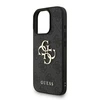 Guess PU 4G Metal Logo Strap dėklas skirtas Apple iPhone 16 Pro Max juodos spalvos