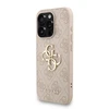 Guess PU 4G Metal Logo Strap dėklas skirtas Apple iPhone 15 Pro Max rožinės spalvos