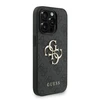 Guess PU 4G Metal Logo Strap dėklas skirtas Apple iPhone 15 Pro Max juodos spalvos