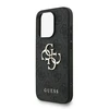 Guess PU 4G Metal Logo Strap dėklas skirtas Apple iPhone 15 Pro Max juodos spalvos
