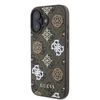Guess PU 4G Peony MagSafe Apple iPhone 16 dėklas telefonui rudos spalvos