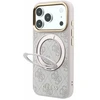 Guess PU 4G Ring Stand MagSafe dėklas skirtas iPhone 18 Pro rožinės spalvos