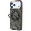 Dėklas Guess PU 4G Ring Stand MagSafe Case for iPhone 18 Pro Max Brown