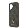 Guess PU 4G Small Metal Logo MagSafe dėklas skirtas Apple iPhone 16 Plus Brown