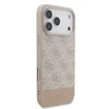 Guess PU 4G Stripe dėklas skirtas Apple iPhone 17 Pro Max Rožinė