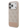 Guess PU 4G Stripe dėklas skirtas Apple iPhone 17 Pro Rožinė