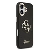 Guess PU Fixed Glitter 4G Metal Frame dėklas skirtas Apple iPhone 17 Juodas