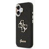 Guess PU Fixed Glitter 4G Metal Frame dėklas skirtas Apple iPhone 17 Juodas