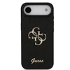 Guess PU Fixed Glitter 4G Metal Logo dėklas skirtas Apple iPhone 17 Air juodos spalvos