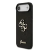 Guess PU Fixed Glitter 4G Metal Logo dėklas skirtas Apple iPhone 17 Air juodos spalvos