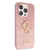 Dėklas Guess Glitter Script Big 4G - Apple iPhone 15 Pro Case pink