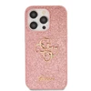 Dėklas Guess Glitter Script Big 4G - Apple iPhone 15 Pro Case pink