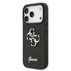 Guess PU Fixed Glitter 4G Metal Logo dėklas skirtas Apple iPhone 17 Pro juodos spalvos