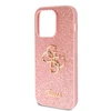 Dėklas Guess Glitter Script Big 4G - Apple iPhone 15 Pro Case pink