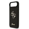 Guess PU Fixed Glitter 4G Metal Logo dėklas skirtas Apple iPhone 17 Air juodos spalvos