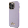 Apple iPhone 15 Pro Guess dėklas Glitter Glossy Script (GUHCP15LPGMCSL) violetinės spalvos