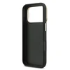 Guess PU Grained 4G Logo Stand Camera Frame dėklas skirtas Apple iPhone 17 Pro juodos spalvos