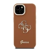 Guess PU Grained 4G Logo Stand Camera Frame dėklas skirtas Apple iPhone 13 rudos spalvos
