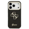 Guess PU Grained 4G Logo Stand Camera Frame dėklas skirtas Apple iPhone 17 Pro juodos spalvos