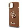 Guess PU Grained 4G Logo Stand Camera Frame dėklas skirtas Apple iPhone 13 rudos spalvos