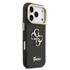 Guess PU Grained 4G Logo Stand Camera Frame dėklas skirtas Apple iPhone 17 Pro juodos spalvos