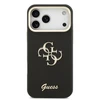Guess PU Grained 4G Logo Stand Camera Frame dėklas skirtas Apple iPhone 17 Pro Max juodos spalvos