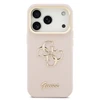 Guess PU Grained 4G Logo Stand Camera Frame dėklas skirtas Apple iPhone 17 Pro rožinės spalvos
