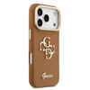 Guess PU Grained 4G Logo Stand Camera Frame dėklas skirtas Apple iPhone 17 Pro rudos spalvos
