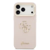 Guess PU Grained 4G Logo Stand Camera Frame dėklas skirtas Apple iPhone 17 Pro Max rožinės spalvos
