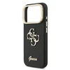 Guess PU Grained 4G Logo Stand Camera Frame dėklas skirtas Apple iPhone 17 Pro juodos spalvos