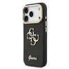 Guess PU Grained 4G Logo Stand Camera Frame dėklas skirtas Apple iPhone 17 Pro juodos spalvos