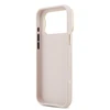 Guess PU Grained 4G Logo Stand Camera Frame dėklas skirtas Apple iPhone 17 Pro Max rožinės spalvos