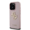 Guess PU Grained 4G Metal Logo Apple iPhone 15 Pro dėklas telefonui rožinės spalvos