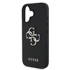 Guess Grained Big 4G Logo Small Classic Logo Apple iPhone 16 dėklas telefonui juodos spalvos