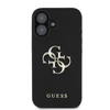 Guess Grained Big 4G Logo Small Classic Logo Apple iPhone 16 dėklas telefonui juodos spalvos
