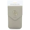 Dėklas Guess PU Grained 4G Metal Logo telefono krepšys smėlio spalvos